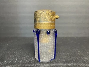 Botella de perfume de vidrio artístico Art Verrier Saint Louis vintage de 1920 Francia - Imagen 1 de 13