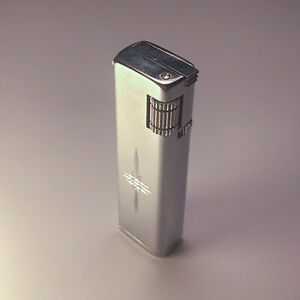 vintage lighter kingstar gas m-705 silver color slim