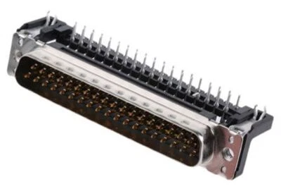 1 x Harting 37 Way Right Angle Through Hole PCB D-sub Connector Plug, 2.76mm Pit - Image 1 of 3