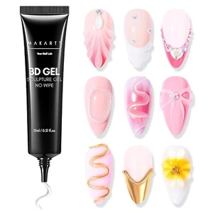 3D Nail Gel - Nail Art Sculpting Gel Nail Glue 15g No Wipe Clear Gel Polish - Picture 1 of 8