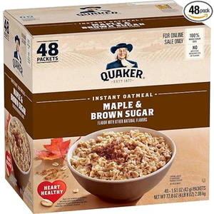 Quaker Instant Oatmeal, Maple & Brown Sugar, 1.51 Ounce (Pack of 48) Best Seller - Picture 1 of 6