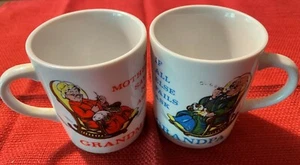 Grandma & Grandpa Ceramic Mugs 3.25 inches tall as shown - Picture 1 of 5