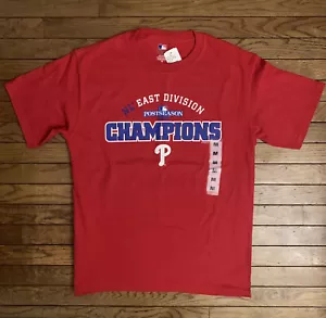 NWT Philadelphia Phillies 2008 Post Season Champions Men’s MLB Medium Tshirt Red - Picture 1 of 4