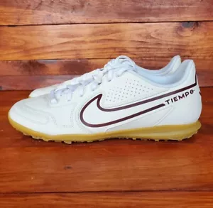 Nike Tiempo Legend 9 Club TF Turf Cleats Sail BeetRoot Gum Men Sz 8.5 DA1193-169 - Picture 1 of 7