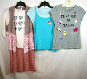 Justice Childen's Place Self Esteem Shirt Lot Girl's/ Kid's Sz Extra Large (14) - Picture 1 of 22