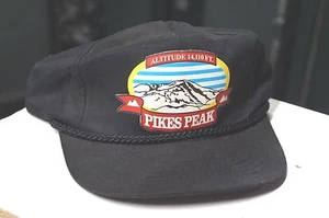 Gorra Pikes Peak Colorado Vintage Snapback Talla Única Para Hombre Montañas Rocosas. NEGRO - Imagen 1 de 7