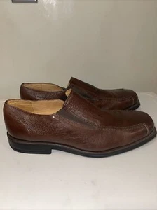 Sandro Muscoloni Brown Leather Moc Loafers 5302 Comfort Gel Size 13 D EUC - Picture 1 of 9