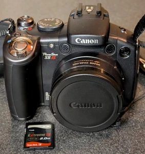 Canon PowerShot S5 IS Compact Flip Screen Digital Camera + SD Card Free Shipping - Picture 1 of 20