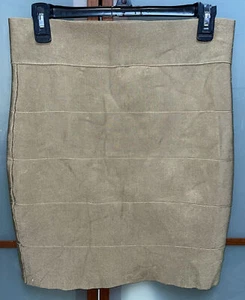 Alberto Makali Vintage 80s Olive Green Womens Bodycon Bandage Mini Skirt Size M - Picture 1 of 4
