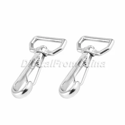 2X Square Eye Swivel Snap Hook Quick Release Surfing 360 Rotating 316 Stainless - Image 1 of 4