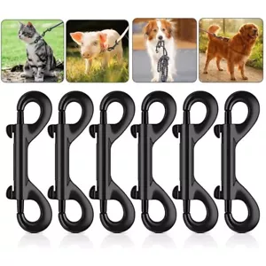 6x Doppelendiger Abzugshaken Clip Karabinerhaken Karabiner vernickelt Abzug 88mm - Bild 1 von 8