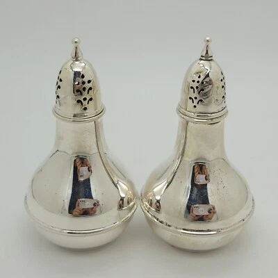 Coctelera de sal y pimienta Wallace de plata de ley 67 gramos pulida de 3,7 pulgadas 241 Foto 1 de 4