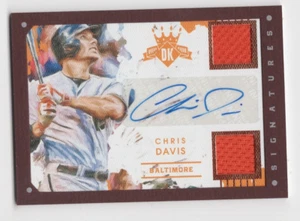 2016 DIAMOND KINGS FRAMED SIGNATURE DUAL JERSEY 9/10 CHRIS DAVIS ORIOLES - Picture 1 of 2