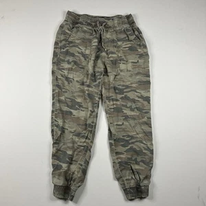 GAP Camo Pants Women M Green Camouflage Jogger Tapered Drawstring Pull On Gym - Picture 1 of 7