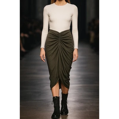 Isabel Marant Falda Mujer Pequeña 4 EU 36 Etoile Gris Joca Jersey Lana Asimétrica Foto 1 de 4