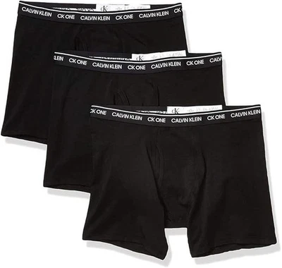 Paquete de 3 calzoncillos boxer negros elásticos de algodón Ck One talla XL Calvin Klein L143909 Foto 1 de 4