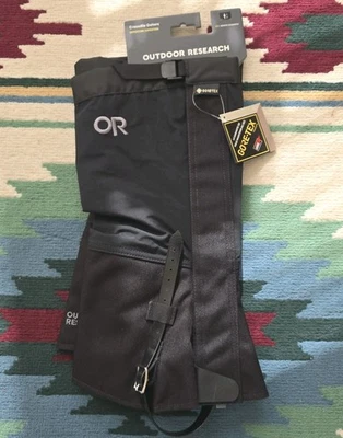 Outdoor Research Crocodile Gaiters Mens Small Black GORE-TEX Style 243118 OR - Image 1 of 3