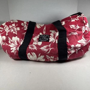 Newport Canvas Company Red/White  Tropical Floral Duffel 15”x 10” - Picture 1 of 10