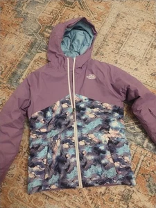 Girls Medium 10/12 The North Face Coat purple Teal - Picture 1 of 9