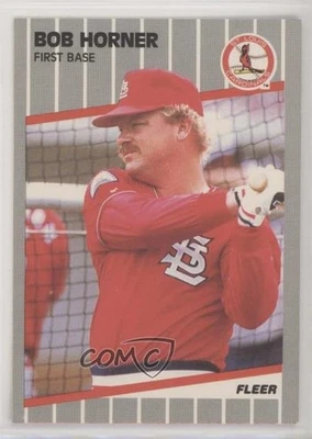 1989 Fleer Bob Horner #452 - Image 1 of 2