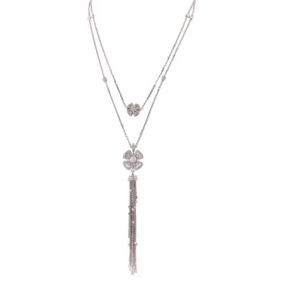Collar de diamantes y oro blanco de 18k Bvlgari Fiorever Foto 1 de 3