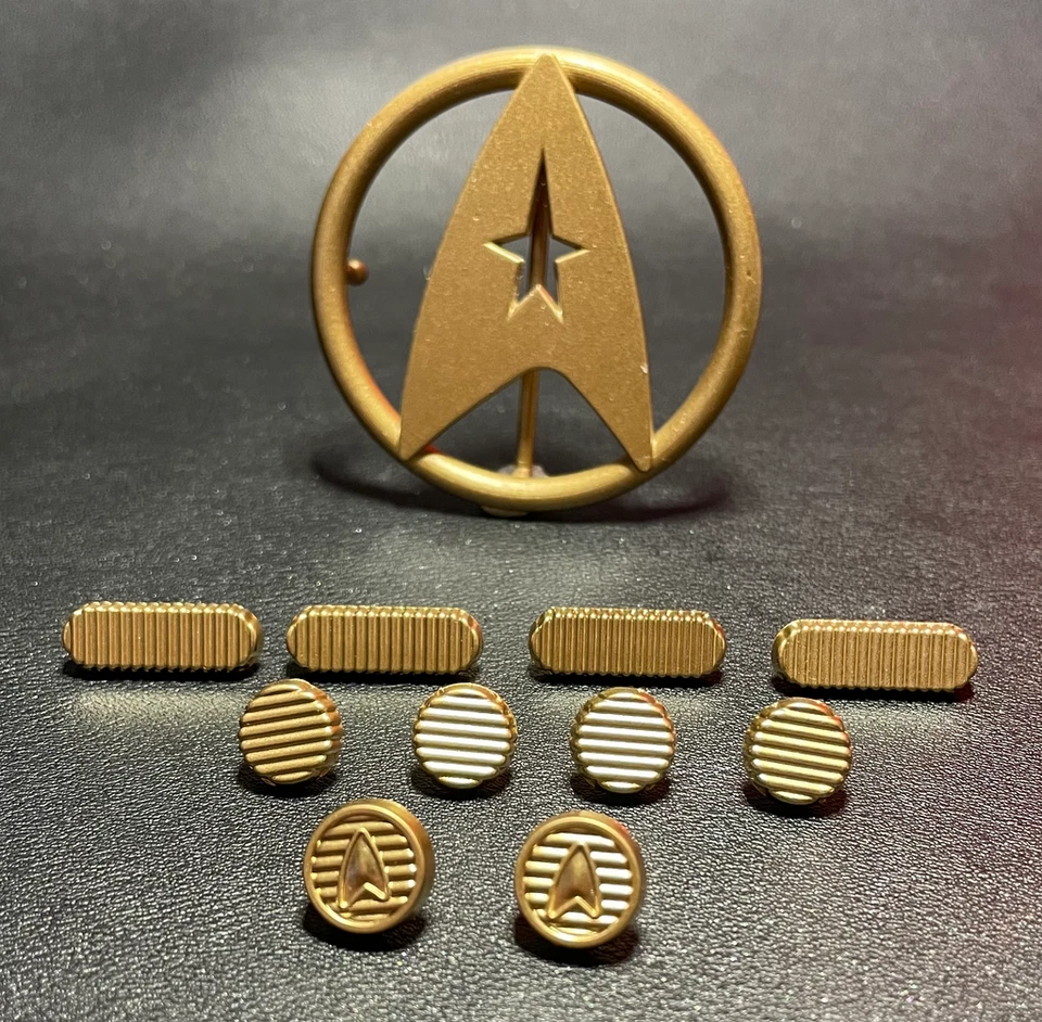 *NEW* Metal Naval Trek Pips, Squeaks, and Star Belt Buckle - Image 1 of 1
