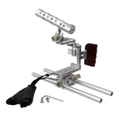 Carcasa Sharkcage para cámaras Sony serie α7II (Α7 II, α7R II, α7S II) - plateada Foto 1 de 4