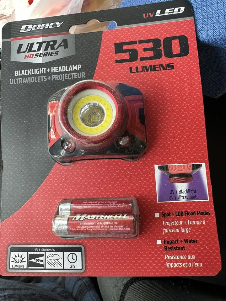 Dorcy 41-4335 Ultra HD 530-Lumen Faro y Luz UV - Nuevo y Sellado de Fábrica Foto 1 de 1