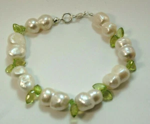 Peridot Armband mit Süßwasser Perlen - Bild 1 von 1