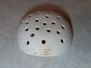 Vtg Japan Clay Flower Frog White 21 Holes 4.5"x4.5"x1" Matte and Lightweight - Picture 1 of 5