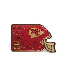 Kansas City Chiefs Kodak NFL 1989 Pin Lapel Enamel Collectible Vintage Football - Picture 1 of 3