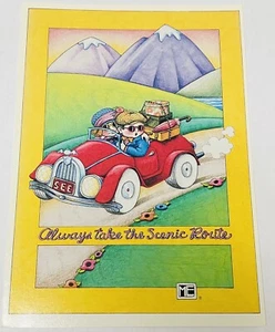 Vintage Mary Engelbreit Greeting Card Always Take The Scenic Route Retirement - Picture 1 of 3