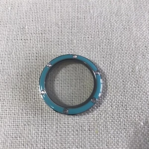 Authentic Origami Owl Silver Large 02 Blue Enamel w/Crystals Locket Face "New"  - Picture 1 of 6