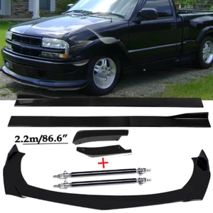 Front Bumper Lip Spoiler Splitter Car Body Rear For Chevrolet Chevy S10 Glossy - Picture 1 of 21