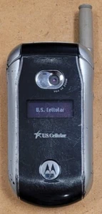 Motorola V266 - Black and Silver ( U.S. Cellular ) Very Rare CDMA Flip Phone - Picture 1 of 7