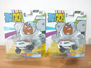 Hot Wheels DC Teen Titans Go! Character Cars Cyborg x 2 - Picture 1 of 7