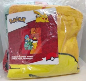 POKEMON Nintendo 50" x 60" Super Soft Cloud Faux Fur THROW Blanket GIFT New - Picture 1 of 2