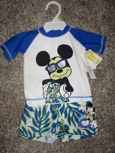 NWT Disney Baby Boy 2 Piece Mickey Swim Suit Rashguard 3M $19.99 - Picture 1 of 2