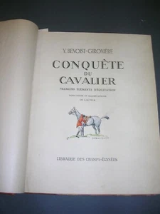 Reiten Y Benoist Gironière Eroberung des Reiters und des Pferdes 1971 Einband - Bild 1 von 10