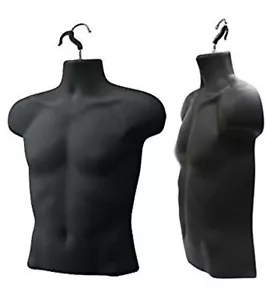 Nur Aufhänger obere männliche Torsoform, schwarz 4 Stück - Bild 1 von 1
