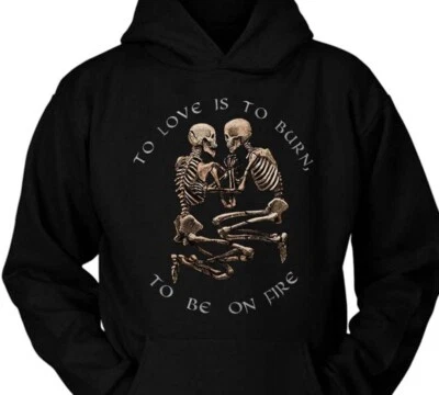Sudadera con Capucha Skeleton Lovers Gótica Día de San Valentín Pareja Jane Austen Cita Sudadera Foto 1 de 4