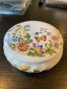 Aynsley China Cottage Garden Lidded Vanity Dish - Picture 1 of 4