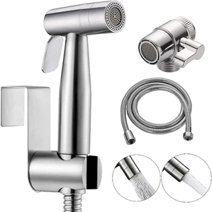 Bidet Portatile Kit Doccetta -Spruzzatore per WC Con Doppia Modalità, in Acciaio - Foto 1 di 12