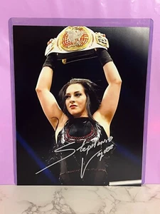 Stephanie Vaquer Full Sig Belt Over Head Signed Autograph 8x10 WWE NXT TNA AAA - Picture 1 of 1