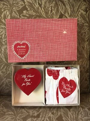 Vintage Jockey Valentine Surprise Package Boxers & Wind Up Heart NIB - Image 1 of 4