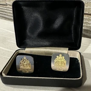 Metropolitan Police Historical London Police Goldtone Cuff Links Vintage - Picture 1 of 4