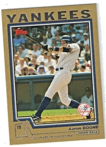 2004 Topps Gold #578 Aaron Boone   Gold #1312/2004  NY Yankees  Manager !! - Picture 1 of 1