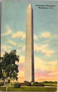 Monumento a Washington DC 1941 postal de lino publicada vintage B36 - Imagen 1 de 2
