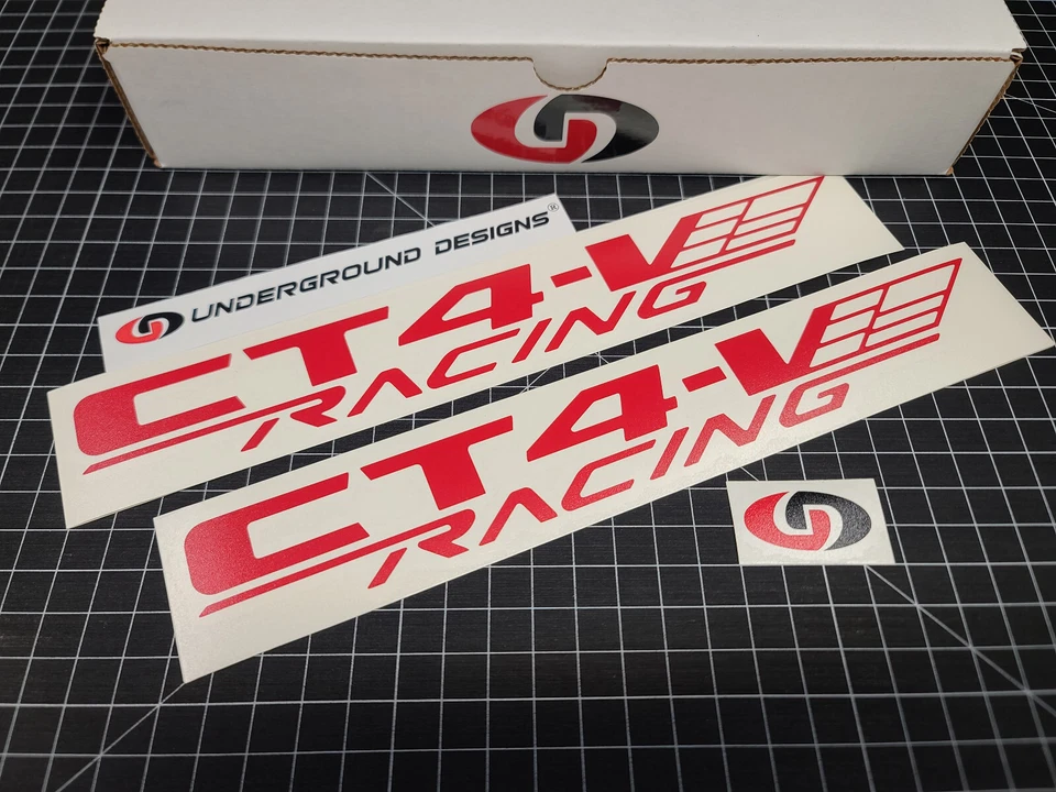 Наклейки на крыло гоночного автомобиля CT4-V (2 шт.) для Turbo Cadillac CT4V Blackwing 2,7 л - Изображение 1 из 2