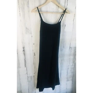 NWT $88 EVERLANE The Japanese GoWeave Crossback Slip Dress Black Triacetate 4 S - Picture 1 of 11